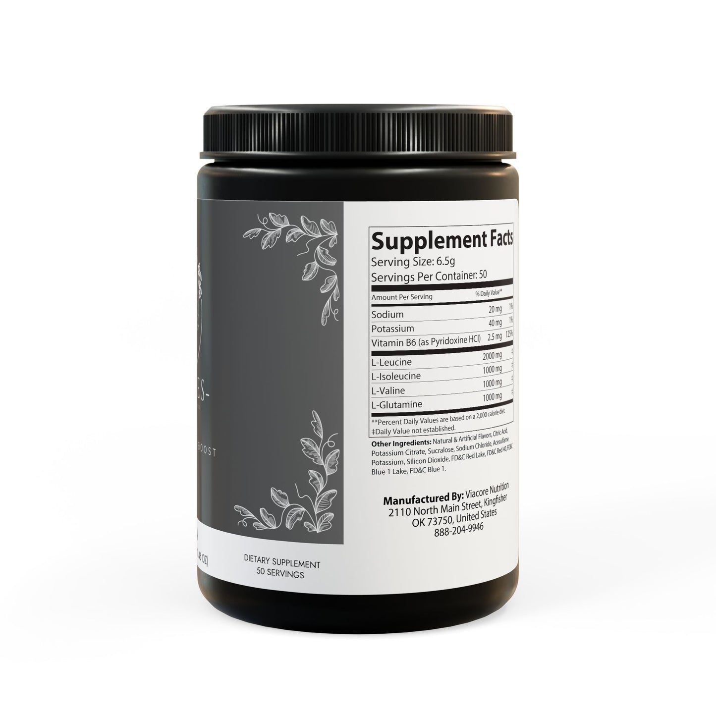 BCAA Supplement, Grape (325g, 11.46oz, 50 servings)